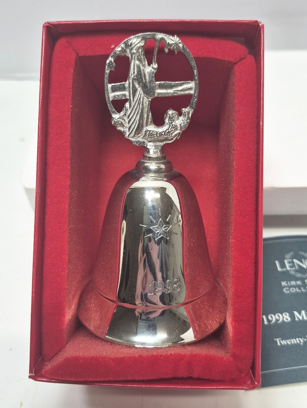 Kirk Stieff Silver Plate Musical Bell Christmas ornament